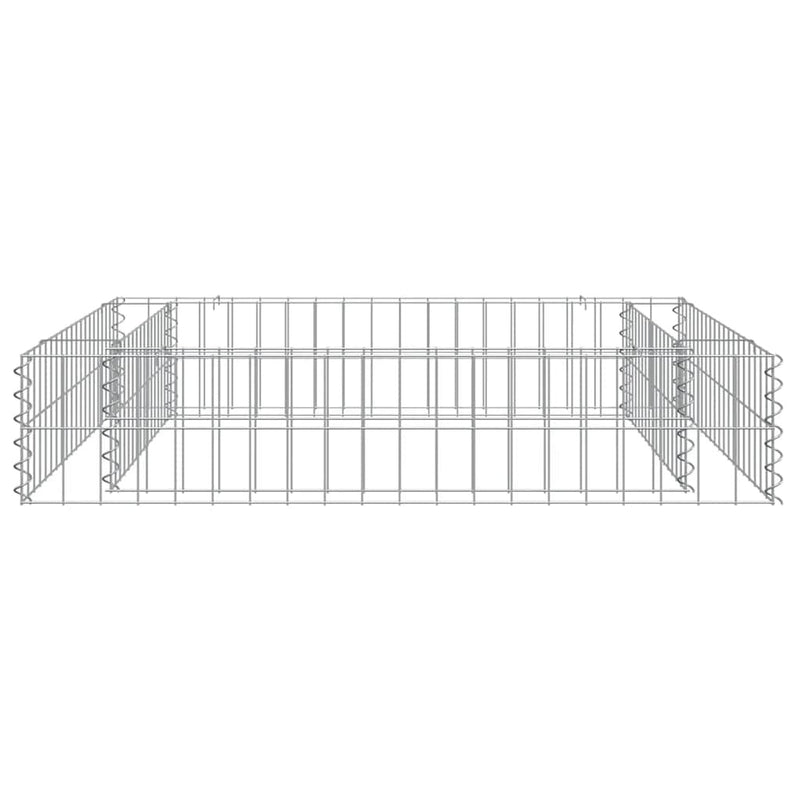 Gabbione Letto Rialzato Acciaio Zincato 100×100×20 cm Argento - Image 22 of 40