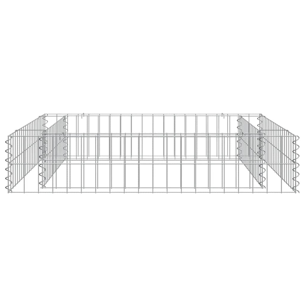 Gabbione Letto Rialzato Acciaio Zincato 100×100×20 cm Argento - Image 33 of 40