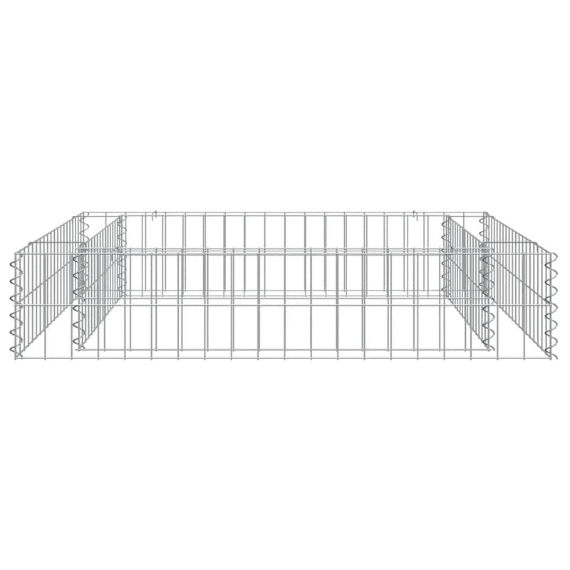 Gabbione Letto Rialzato Acciaio Zincato 100×100×20 cm Argento - Image 33 of 40