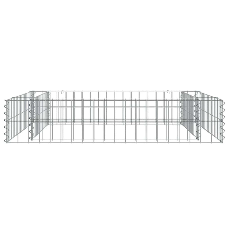 Gabbione Letto Rialzato Acciaio Zincato 100×100×20 cm Argento - Image 36 of 40