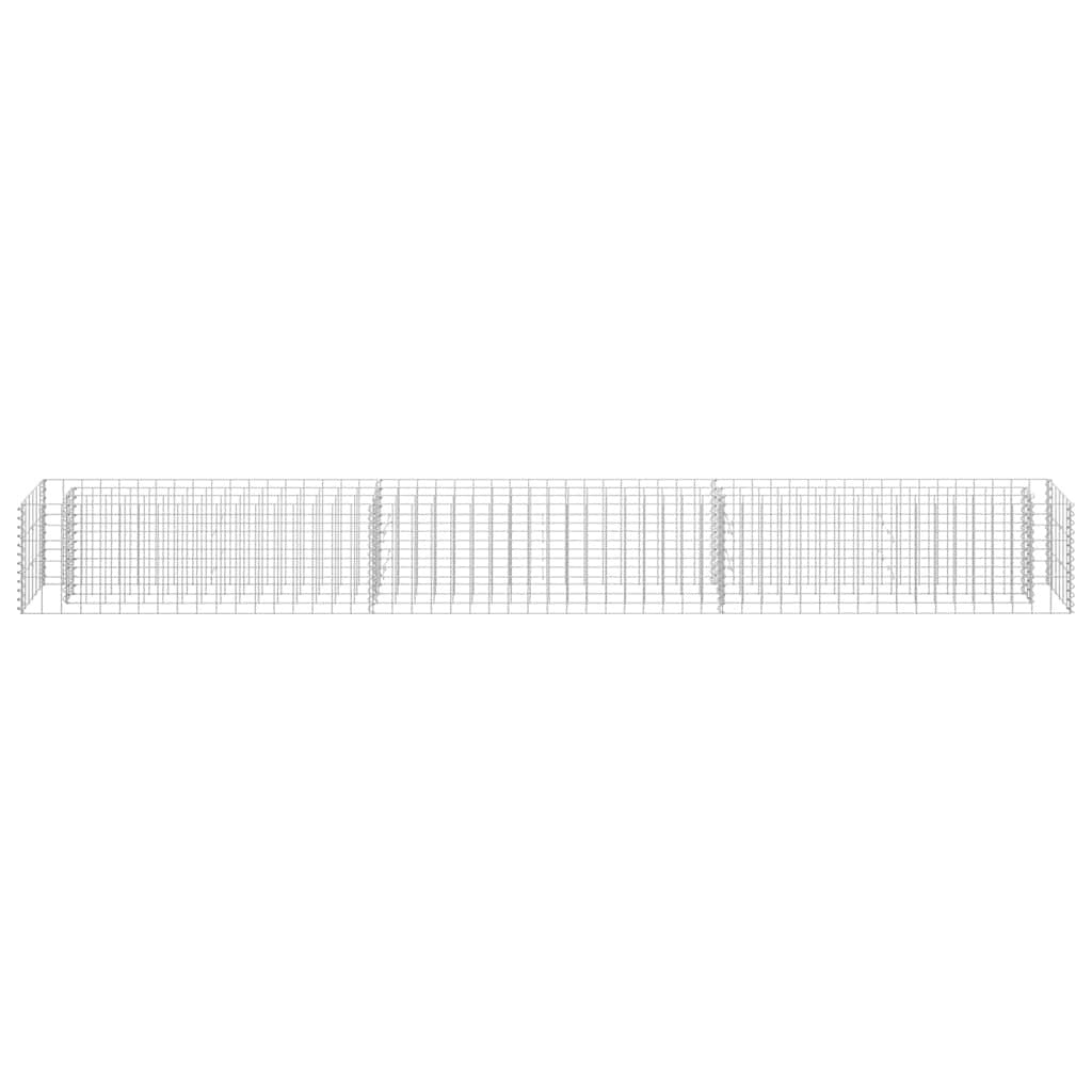 Gabbione Letto Rialzato Acciaio Zincato 270×30×30 cm Argento - Image 13 of 25