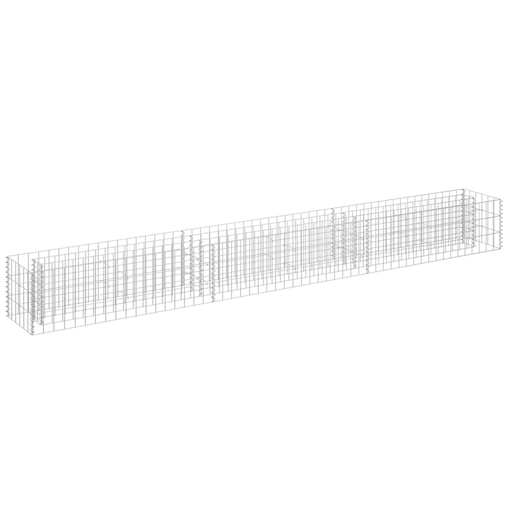 Gabbione Letto Rialzato Acciaio Zincato 270×30×30 cm Argento - Image 17 of 25