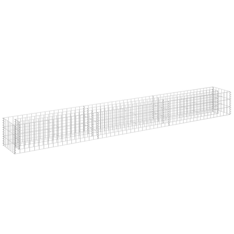 Gabbione Letto Rialzato Acciaio Zincato 270×30×30 cm Argento - Image 17 of 25