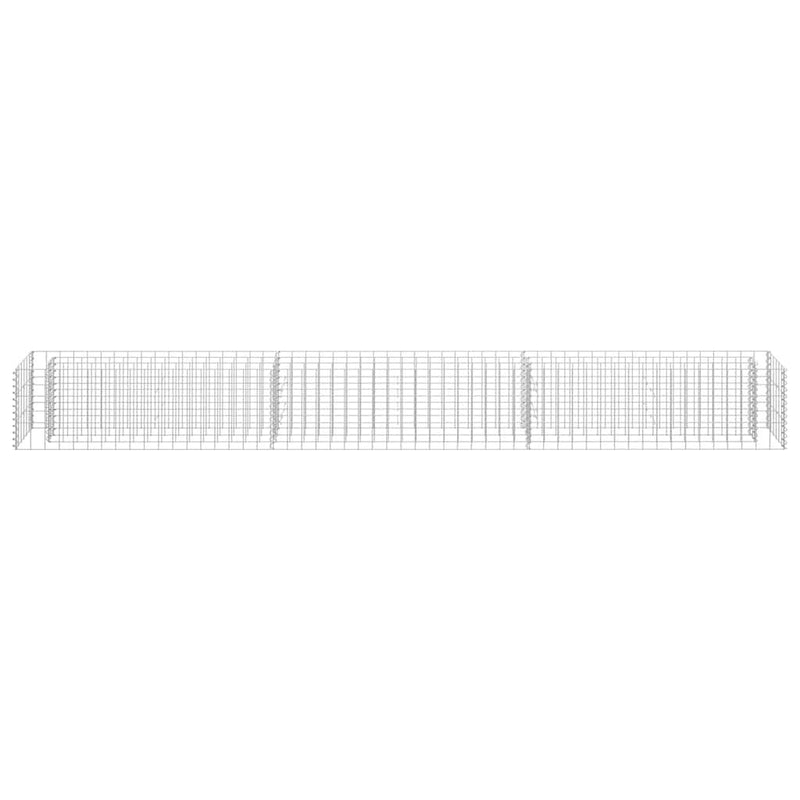 Gabbione Letto Rialzato Acciaio Zincato 270×30×30 cm Argento - Image 20 of 25