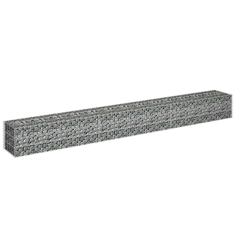Gabbione Letto Rialzato Acciaio Zincato 270×30×30 cm Argento - Image 24 of 25