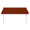 Tenda da Sole Retrattile Manuale in Acciaio 300 cm Arancione e Marrone - Image 7 of 10