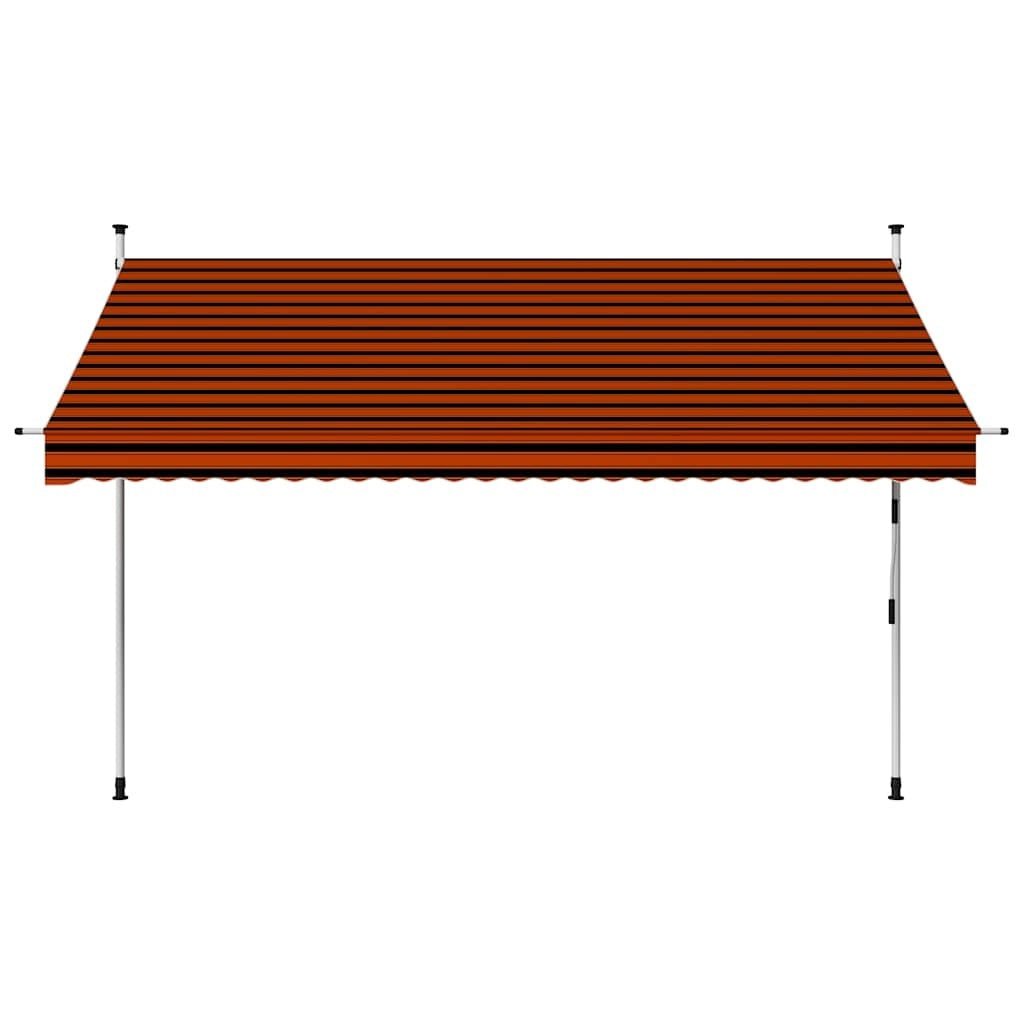 Tenda da Sole Retrattile Manuale in Acciaio 300 cm Arancione e Marrone - Image 7 of 10