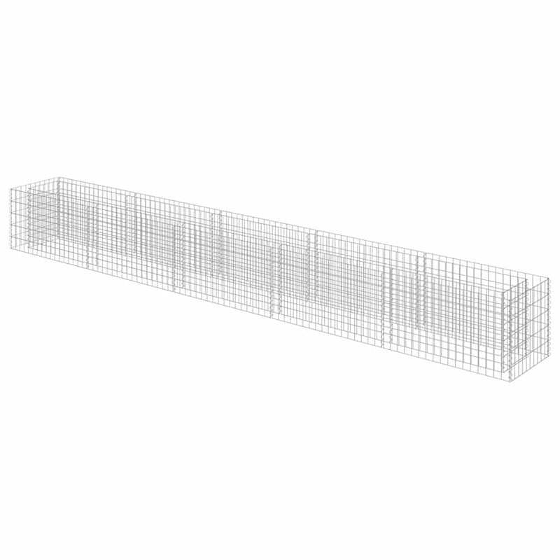 Gabbione Letto Rialzato in Acciaio Zincato 450×50×50 cm Argento - Image 13 of 32