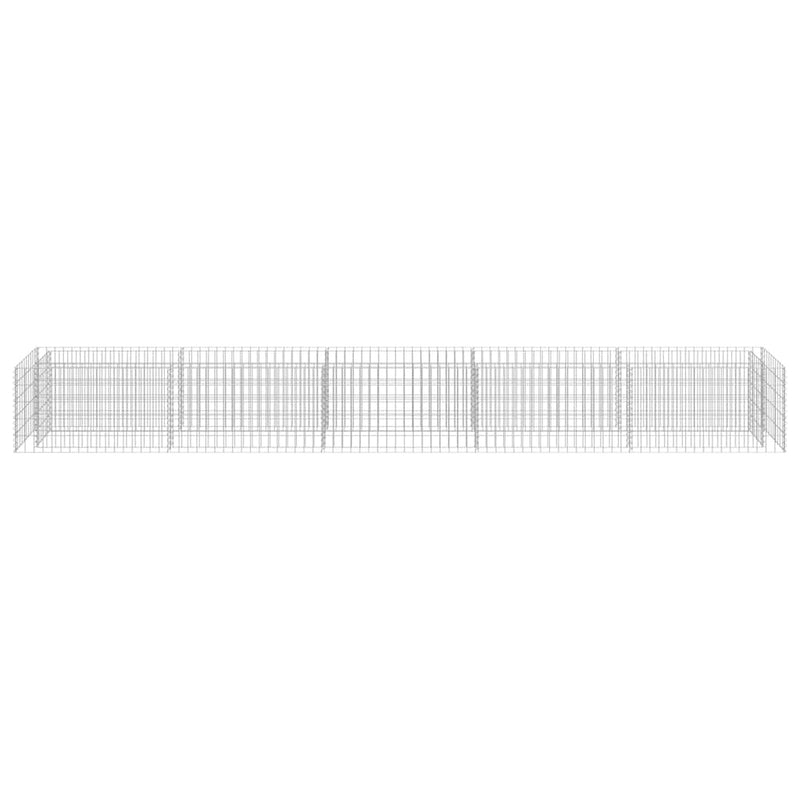Gabbione Letto Rialzato in Acciaio Zincato 450×50×50 cm Argento - Image 20 of 32