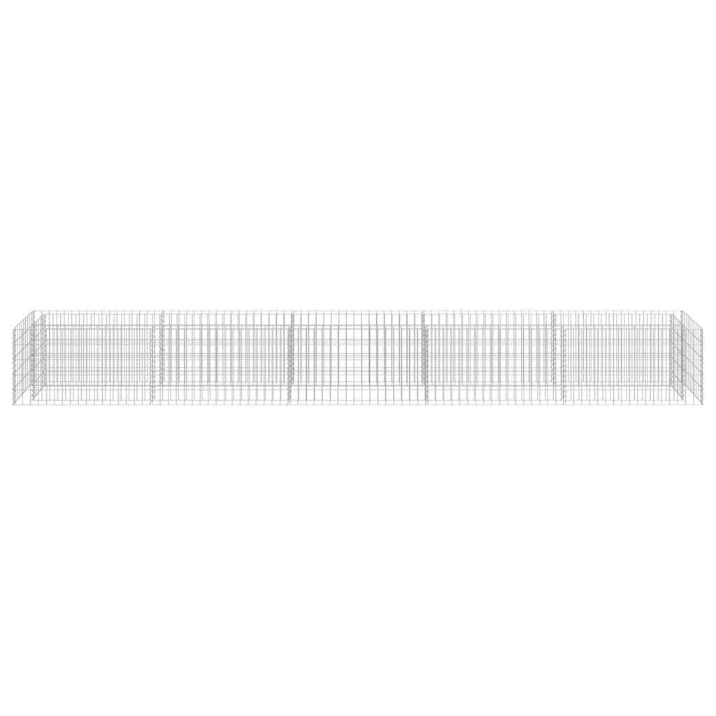 Gabbione Letto Rialzato in Acciaio Zincato 450×50×50 cm Argento - Image 28 of 32
