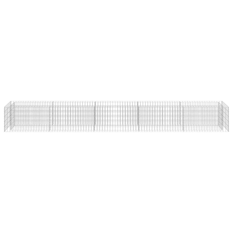 Gabbione Letto Rialzato in Acciaio Zincato 450×50×50 cm Argento - Image 28 of 32