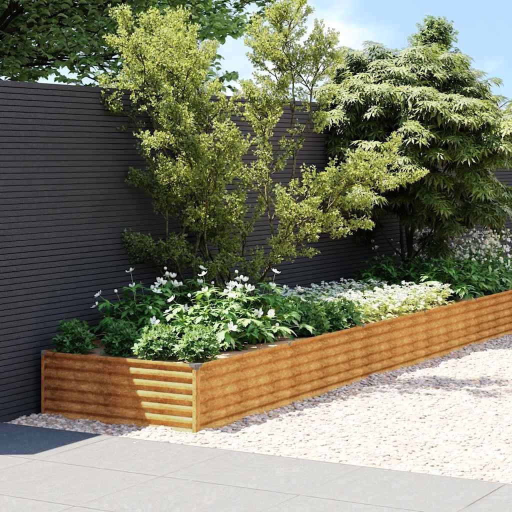 Fioriera Rialzata da Giardino Acciaio Corten 1150×100×36 cm Ruggine - Image 1 of 28