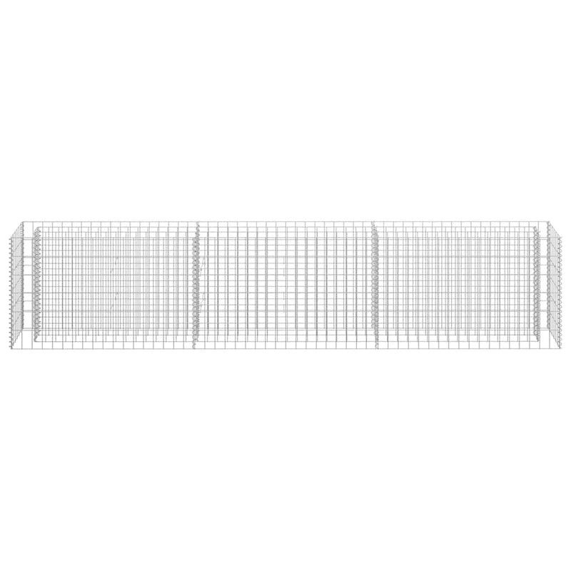 Gabbione Letto Rialzato in Acciaio Zincato 270×30×60 cm Argento - Image 22 of 28