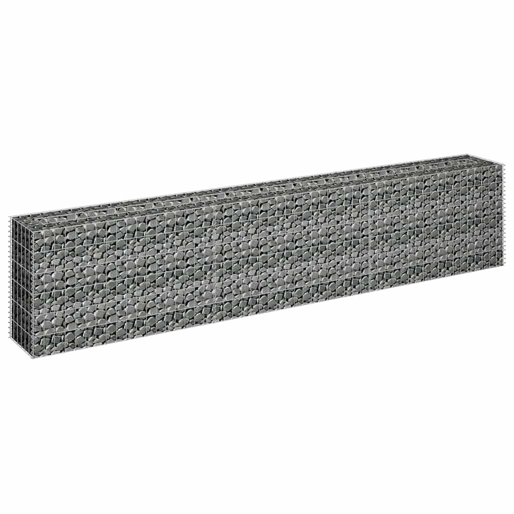 Gabbione Letto Rialzato in Acciaio Zincato 270×30×60 cm Argento - Image 27 of 28