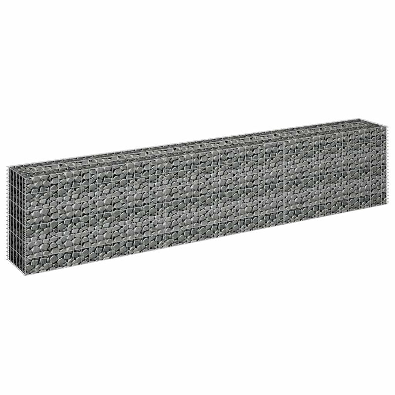 Gabbione Letto Rialzato in Acciaio Zincato 270×30×60 cm Argento - Image 27 of 28