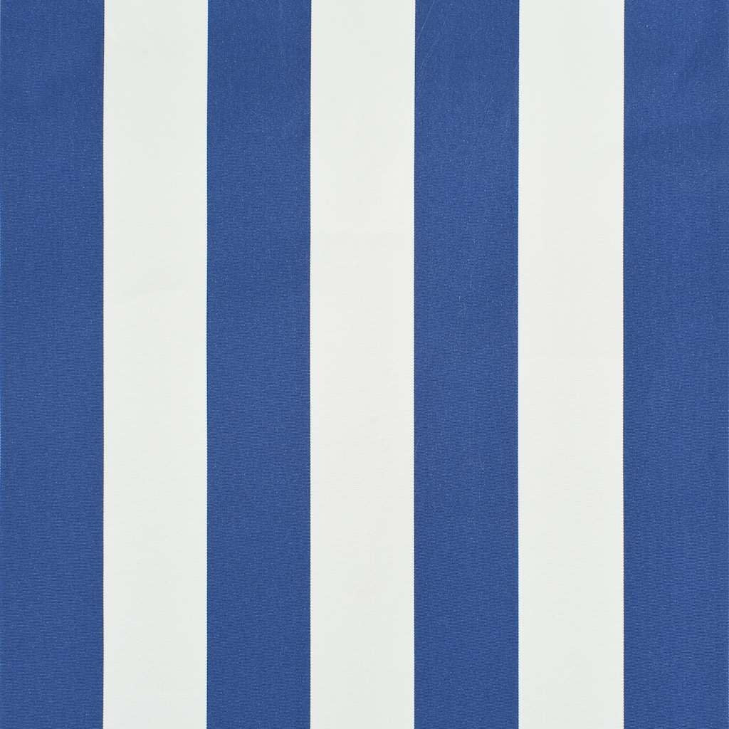 Tenda da Sole Retrattile Manuale 350×150 cm Blu e Bianco - Image 16 of 18