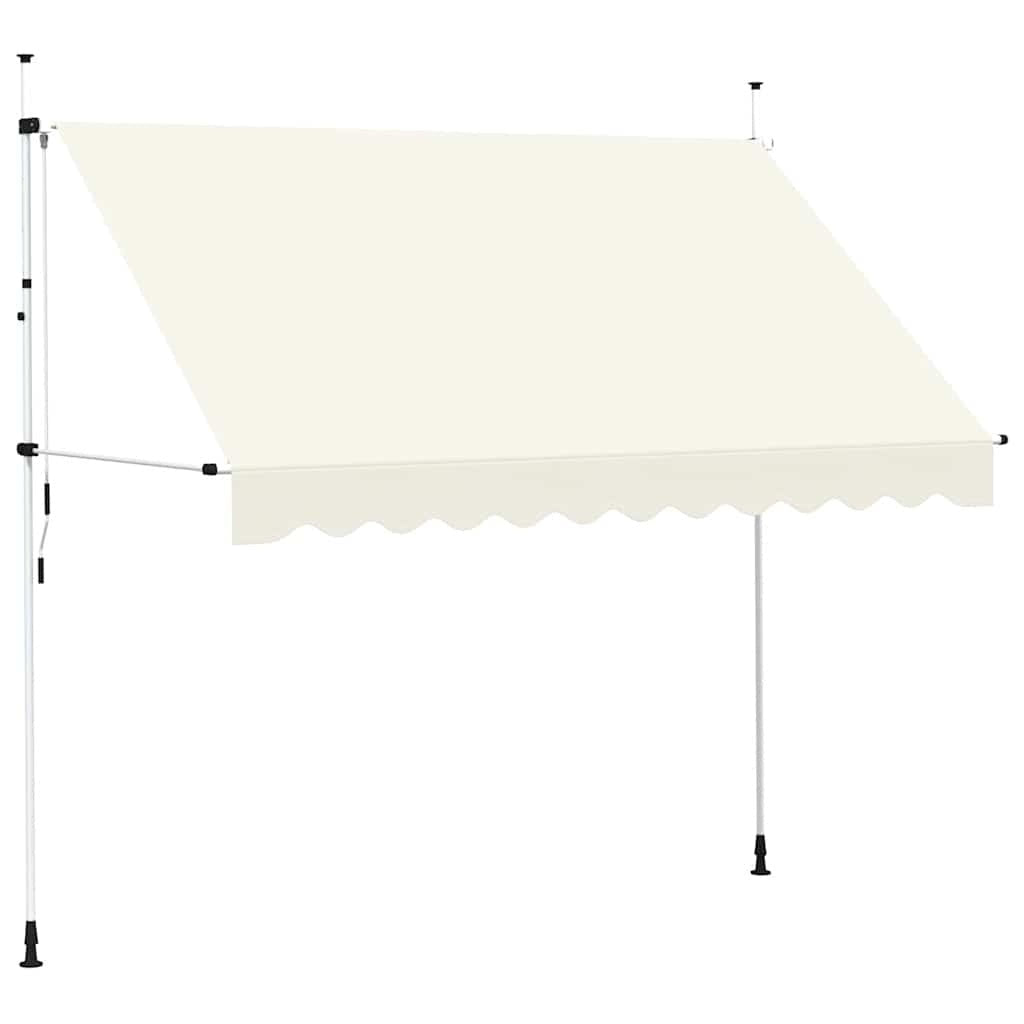 Tenda da Sole Retrattile Manuale 300 cm Crema con Telaio in Acciaio - Image 40 of 250