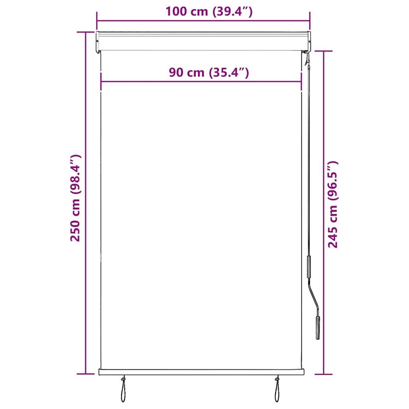 Tenda a Rullo per Esterni 100×250 cm Blu e Bianca - Image 51 of 250