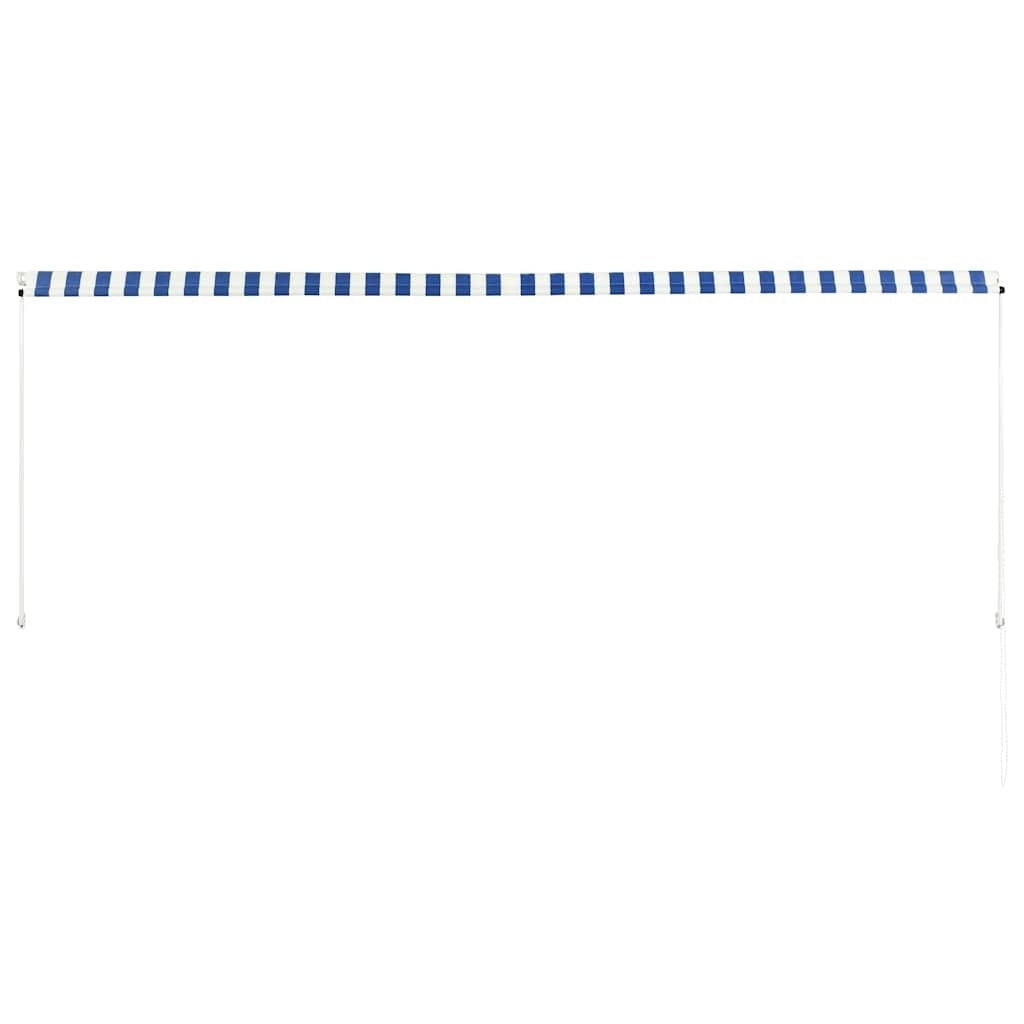Tenda da Sole Retrattile Manuale 350×150 cm Blu e Bianco - Image 20 of 250