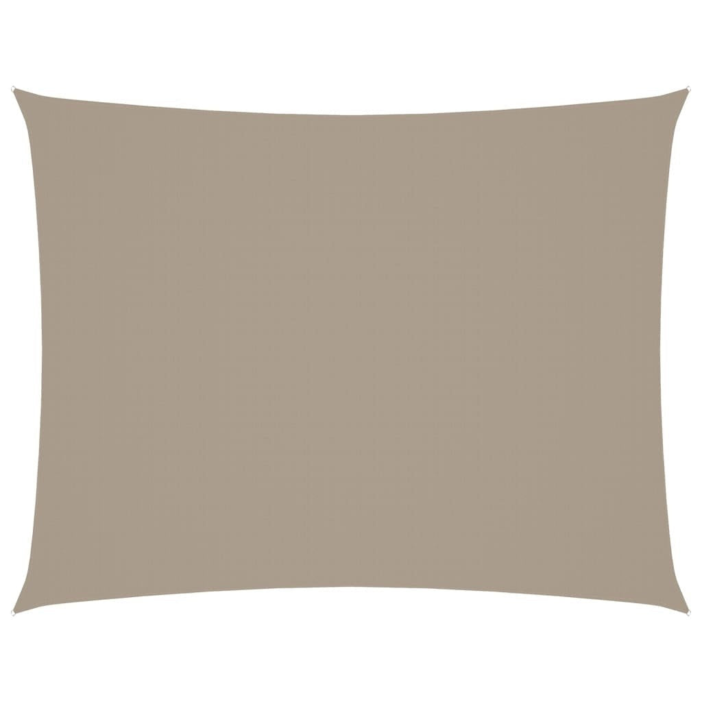 vidaXL Oxford Fabric Sail Shade 3 x 4.5 m Taupe Gray - Image 23 of 250