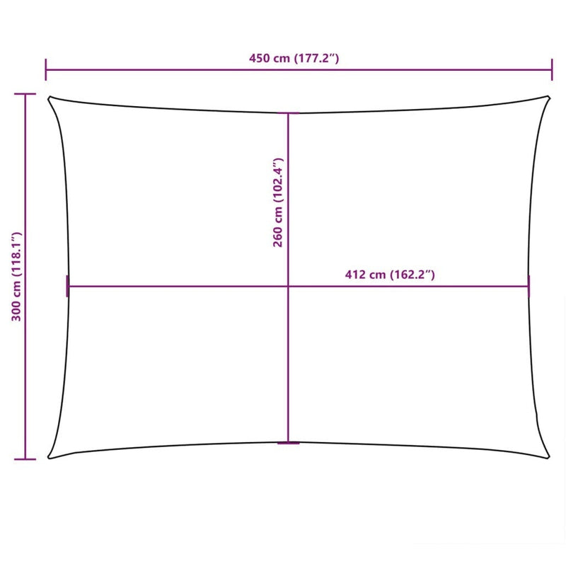 vidaXL Oxford Fabric Sail Shade 3 x 4.5 m Taupe Gray - Image 54 of 250