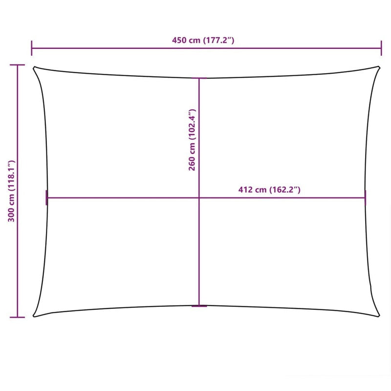 vidaXL Oxford Fabric Sail Shade 3 x 4.5 m Taupe Gray - Image 56 of 250