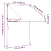 Toldo Retráctil Manual con LED vidaXL 150 cm Azul y Blanco - Image 64 of 214