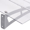 vidaXL Door Canopy, 150x90 cm, PET and Steel, Silver and Transparent - Image 44 of 228
