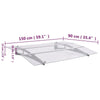 vidaXL Door Canopy, 150x90 cm, PET and Steel, Silver and Transparent - Image 46 of 228