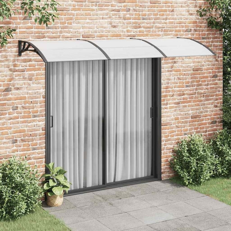 vidaXL Door Canopy, Polycarbonate, 300x100 cm, Black - Image 31 of 226