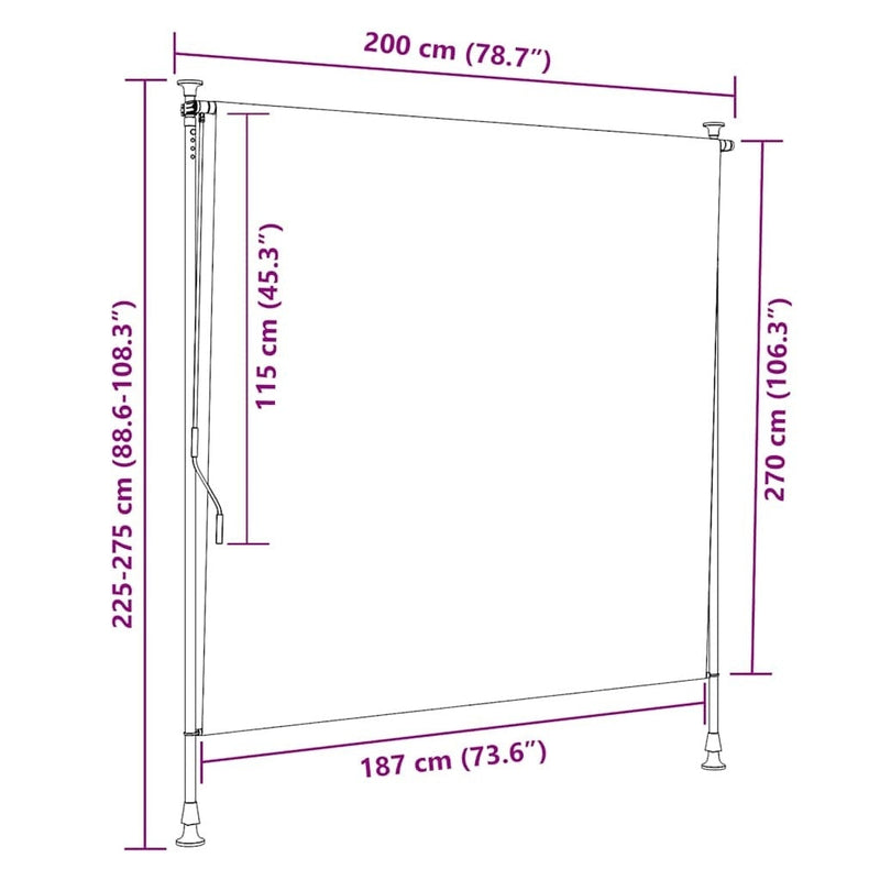 Tenda a Rullo per Esterni 200×270 cm Crema - Image 81 of 250