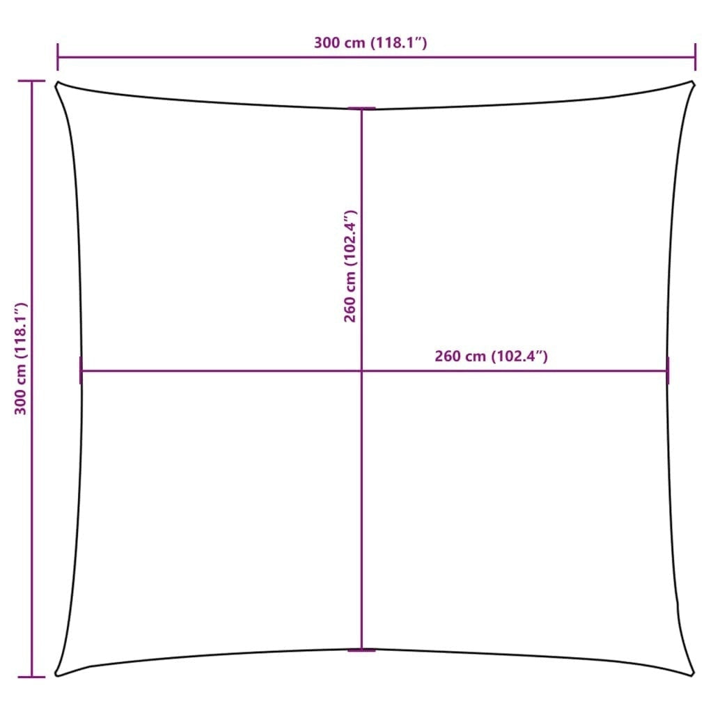 vidaXL Vela parasol cuadrada de tejido Oxford con revestimiento de PU 3x3 m Antracita - Image 42 of 250