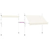 Tenda da Sole Retrattile Manuale 300 cm Crema con Telaio in Acciaio - Image 77 of 250
