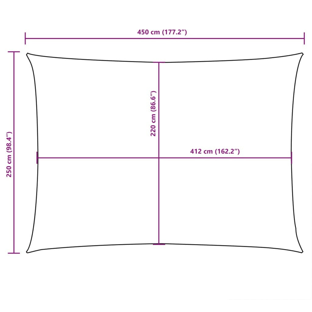Parasole Vela Oxford Rettangolare 2,5×4,5 m Blu - Image 80 of 249
