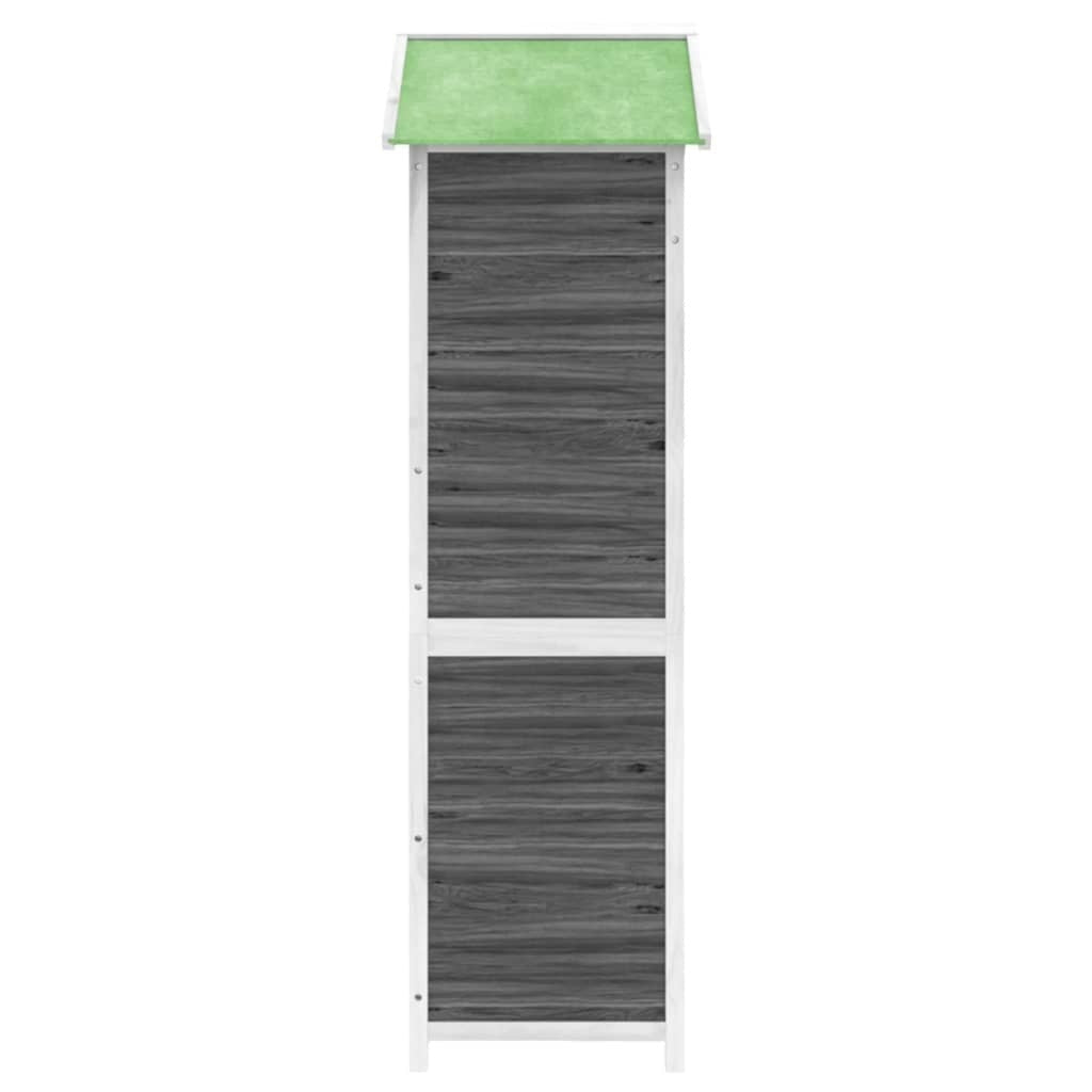 vidaXL Garden Shed Solid Pine Wood 120x53.5x170 cm Grey - Image 44 of 250