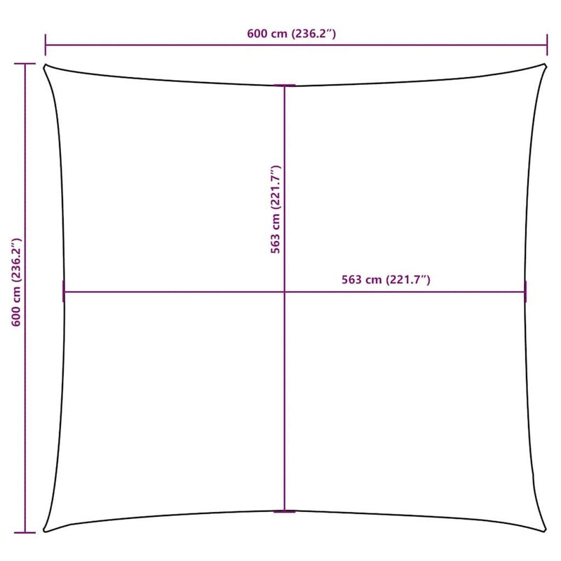 vidaXL Parasol de Vela Cuadrado de Lona Oxford 6x6 m Blanco - Image 38 of 249