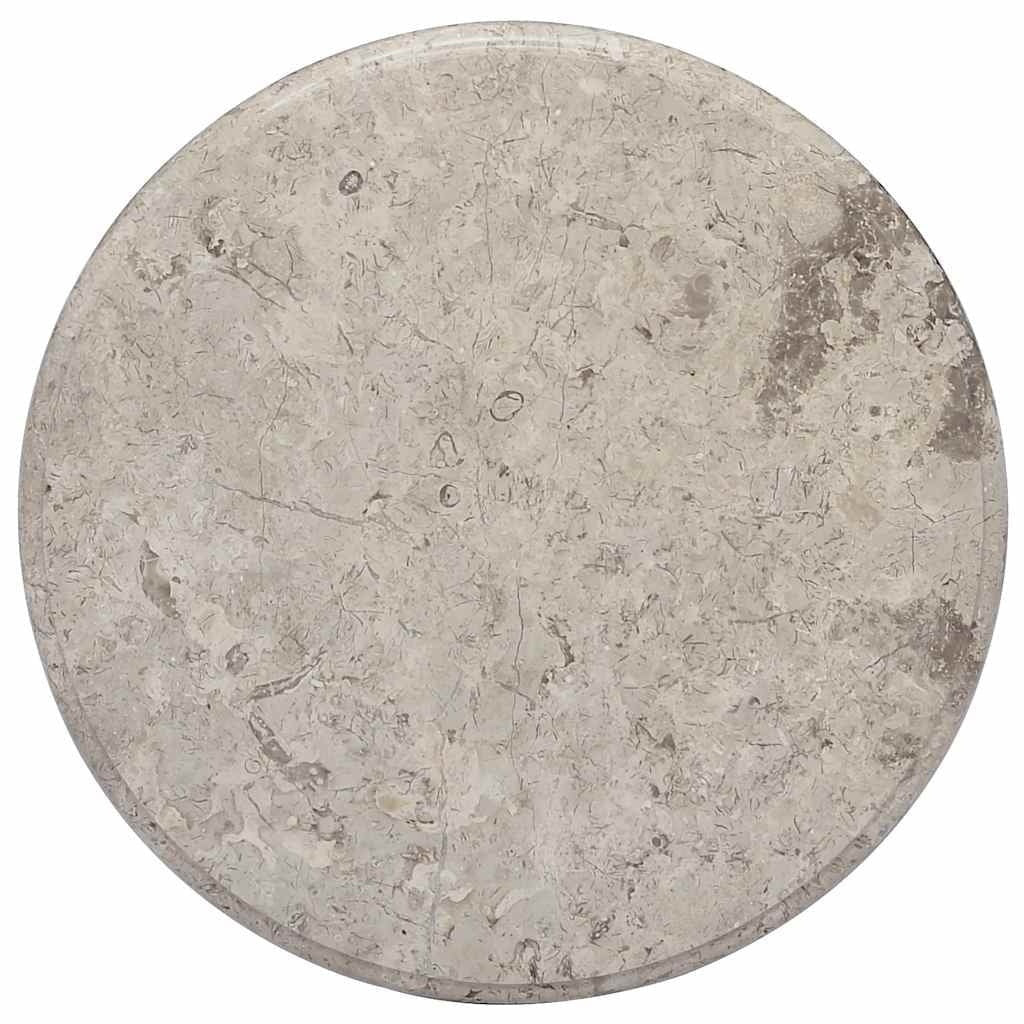 vidaXL Marble Table Top, 50 cm Diameter, Grey - Image 35 of 250