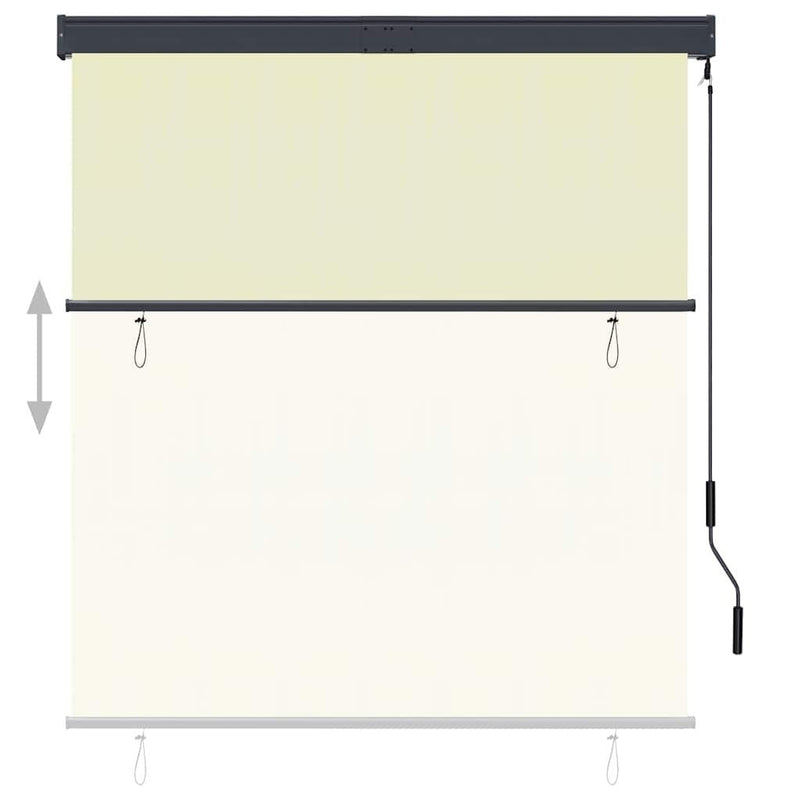Tenda a Rullo per Esterni, Tessuto PA, Meccanismo a Manovella, 140×250 cm, Crema - Image 81 of 250