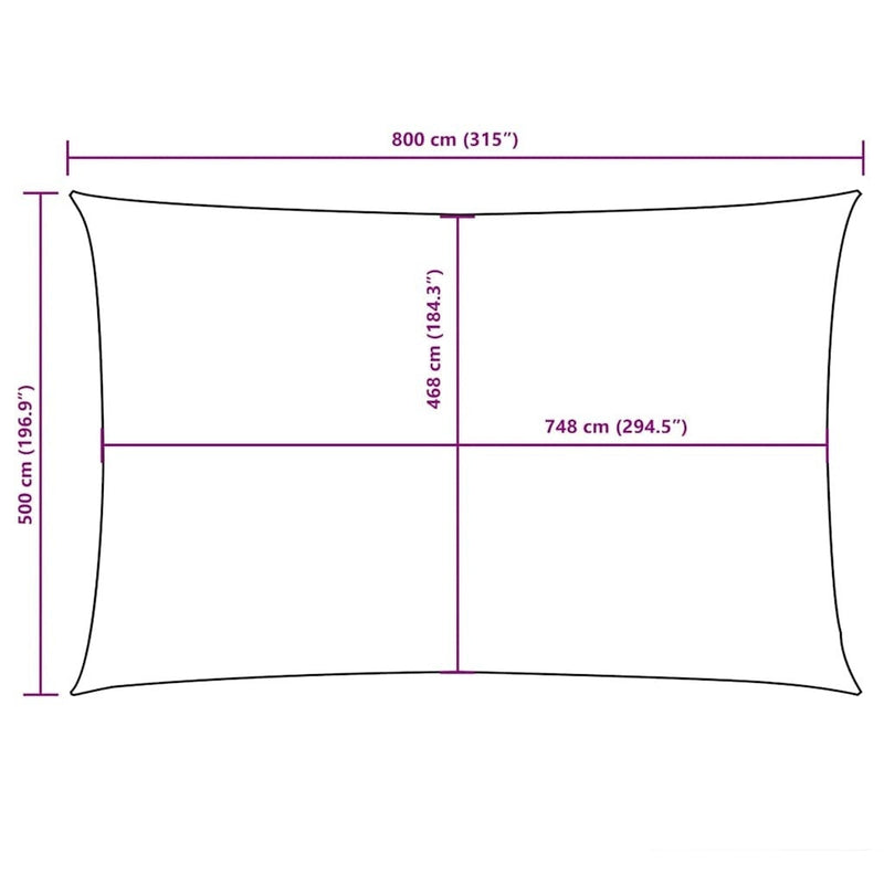 Parasole a Vela Oxford con Rivestimento in PU Rettangolare 5×8 m Antracite - Image 57 of 250