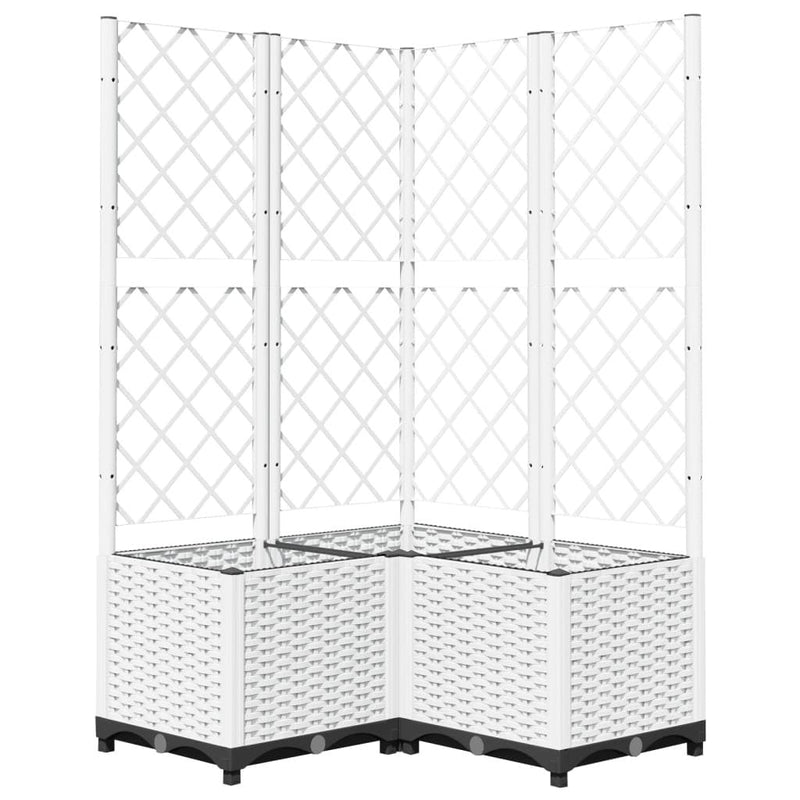 Fioriera da Giardino con Graticcio in PP 80×80×136 cm Bianca - Image 86 of 236