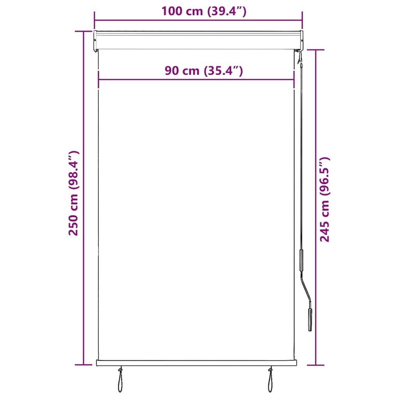 Tenda a Rullo per Esterni 100×250 cm Blu e Bianca - Image 84 of 250