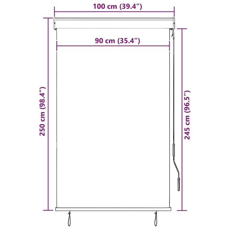 Tenda a Rullo per Esterni 100×250 cm Blu e Bianca - Image 86 of 250