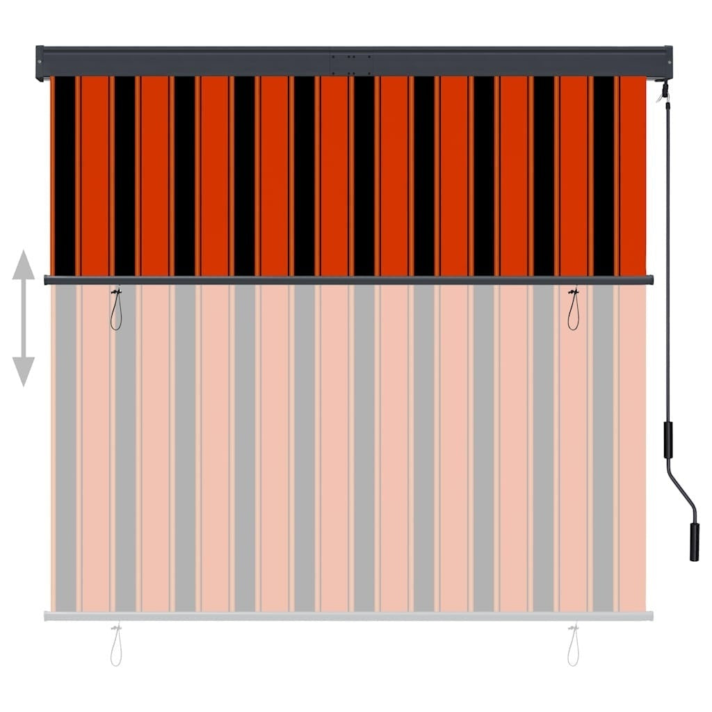 Tenda a Rullo per Esterni con Rivestimento PA 160×250 cm Arancione e Marrone - Image 53 of 250