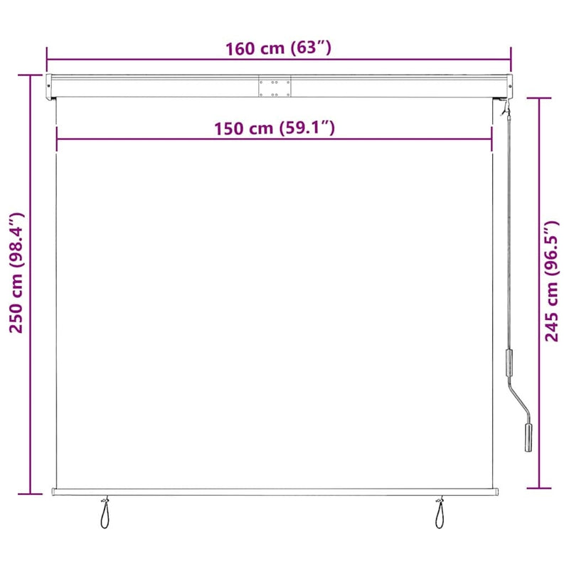 Tenda a Rullo per Esterni con Rivestimento PA 160×250 cm Arancione e Marrone - Image 54 of 250