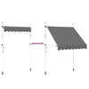 Tenda da Sole Retrattile Manuale Poliestere Rivestito PU 200 cm Antracite - Image 39 of 250
