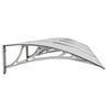 Tettoia per Porta in Policarbonato 350×75 cm Grigio e Trasparente - Image 35 of 250