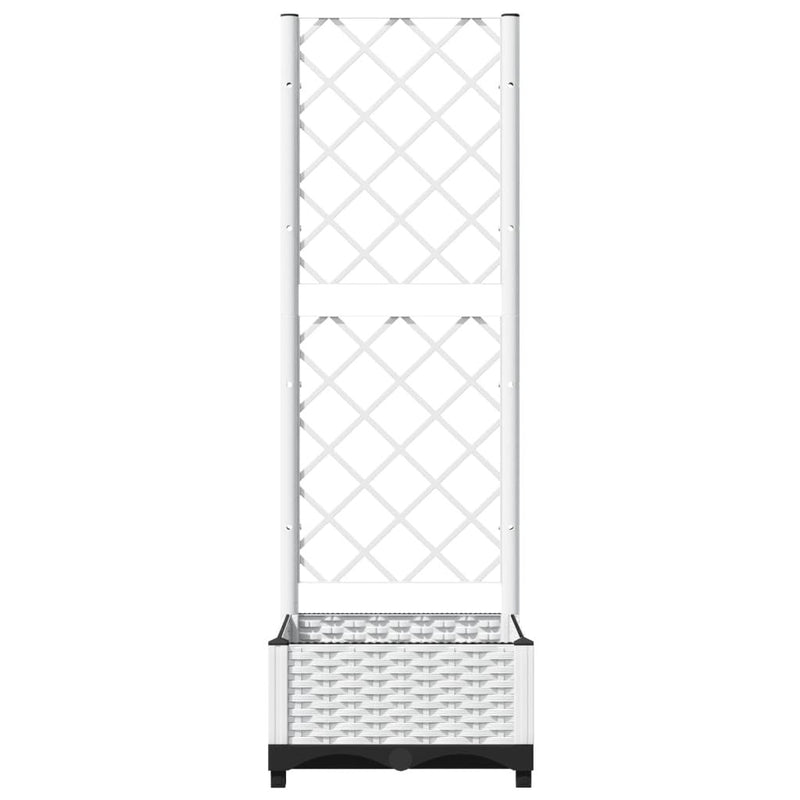 Fioriera da Giardino con Graticcio in PP 40×40×121,5 cm Bianco - Image 41 of 250