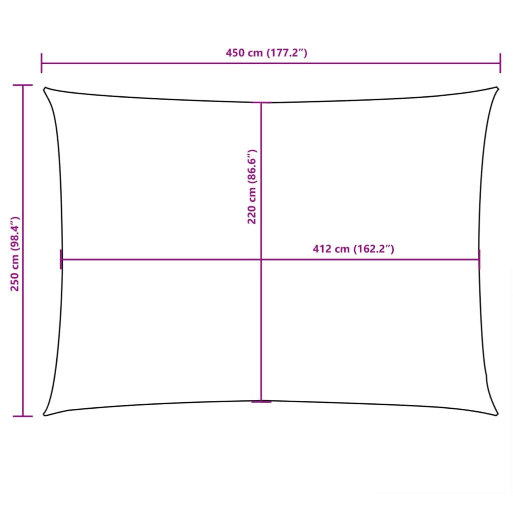 Parasole a Vela Oxford Rettangolare 2,5×4,5 m Arancione - Image 53 of 250