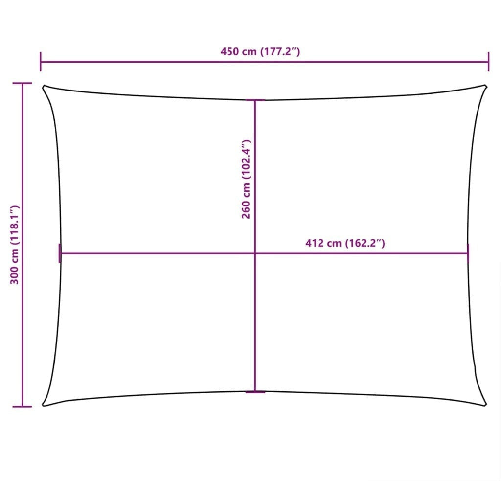 vidaXL Oxford Fabric Shade Sail 3x4.5 m Anthracite - Image 107 of 250