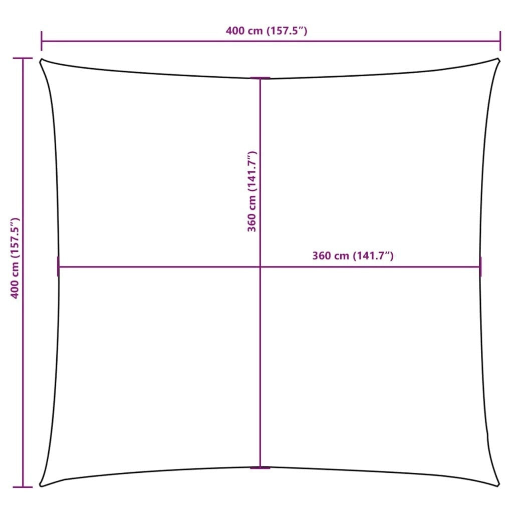 vidaXL Oxford Fabric Sun Shade Sail 4x4 m Brown - Image 134 of 250